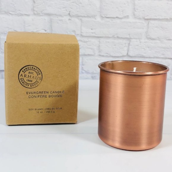BNIB Arhaus Copper Candle - Evergreen - Picture 1 of 2